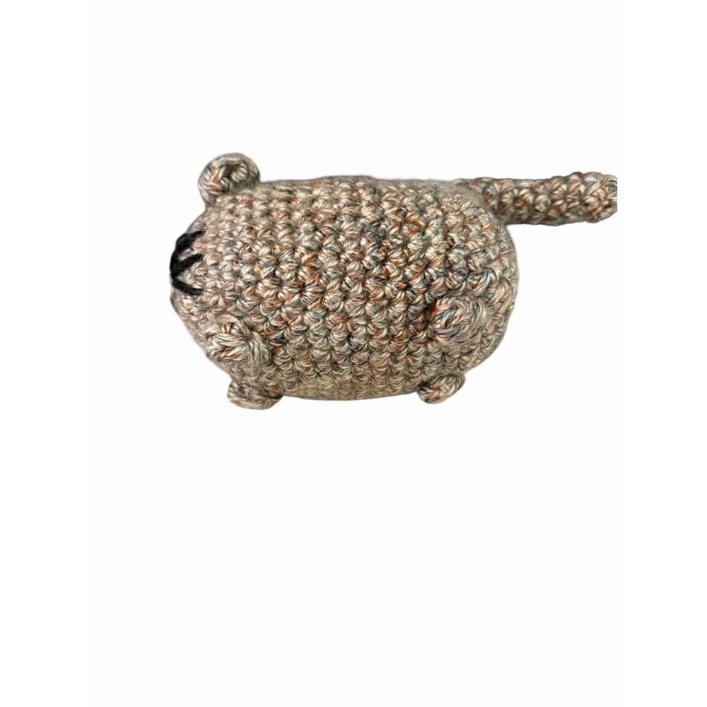 New Handmade Crochet Plushie Cat Kitten brown
